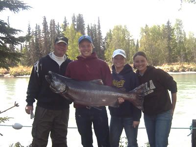 Steve, Jen, Dave & Emily Graves King Salmon fishing on the Kenai River