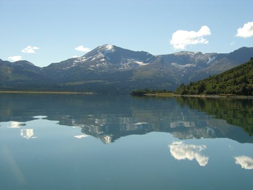 Alaska lake reflection on a gorgeous summer day