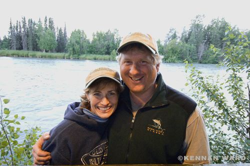 Jim & Cindy Nelson on the Kenai River, Kenai Riverfront Alaska