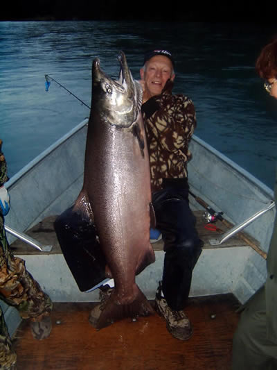 John Herrle with our 75 pound Kenai River King